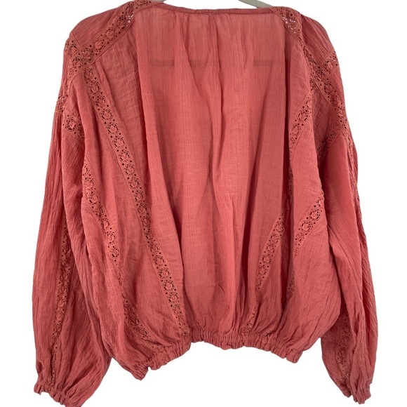 Free People S Maria Maria Lace Blouse Embroidered Athena OB931446 Long Sleeve - Picture 11 of 11